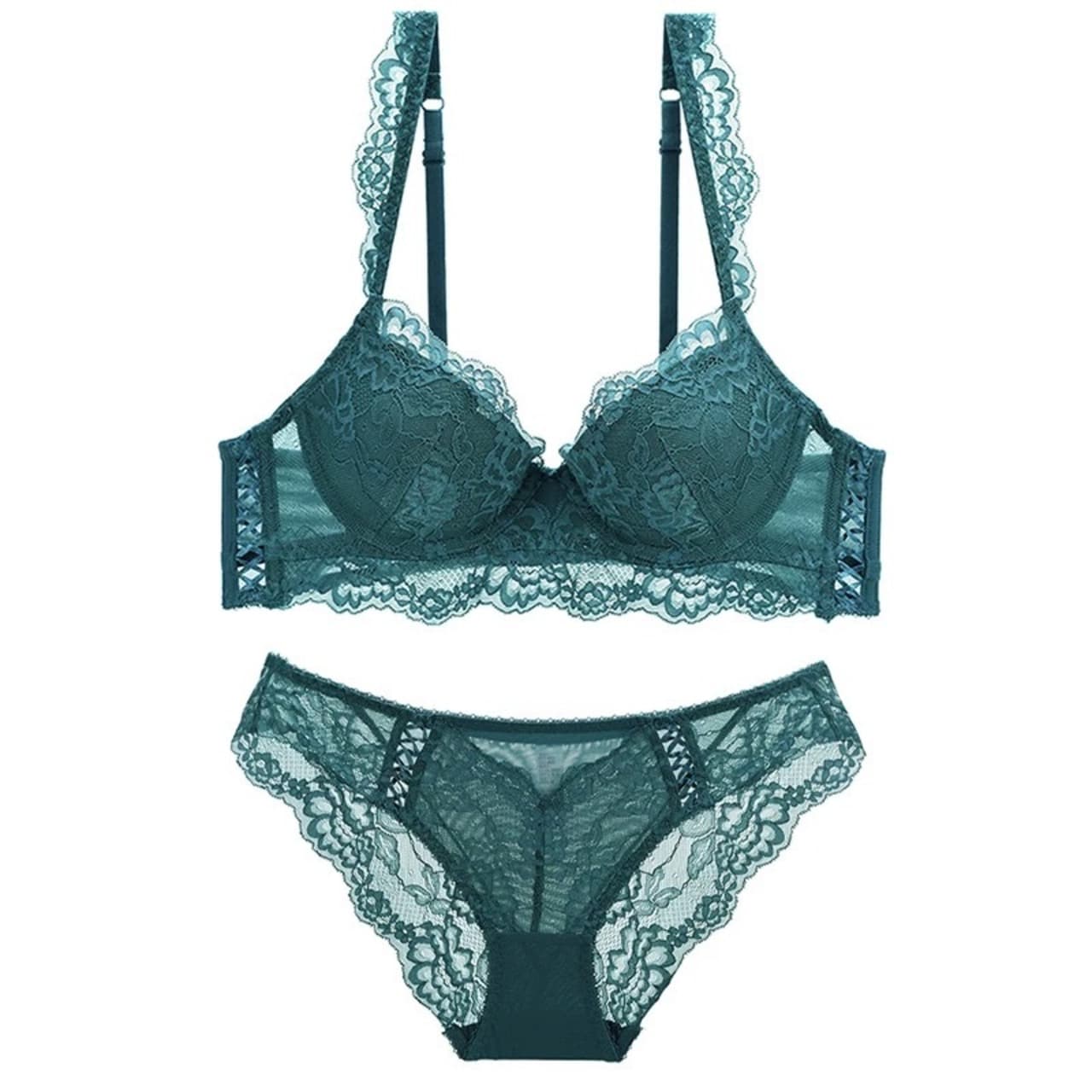 Push Up bra プッシュアップブラ グリーン - 画像 (4)
